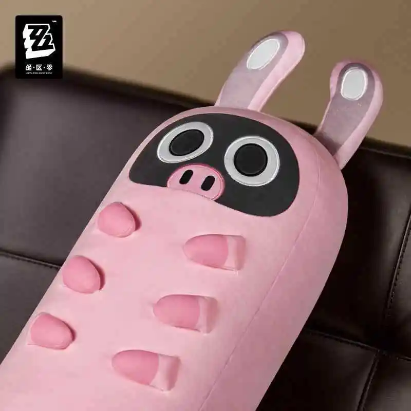 80cm MiHoYo Official Zenless Zone Zero The Bangboo Stuffed Plushies Doll Cow Pig Animal Throw Long Pillow Cushion Anime Toy Ki