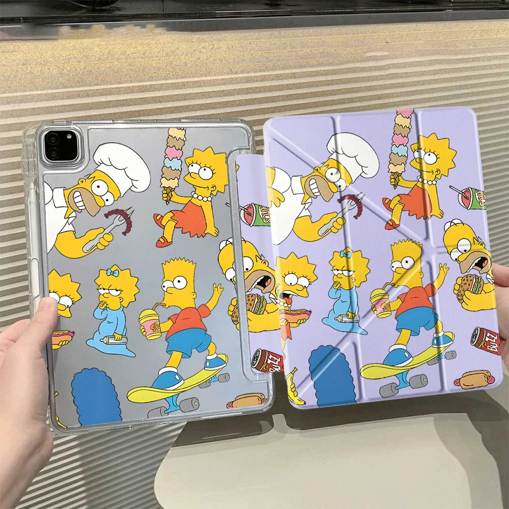 

Забавный чехол для планшета «Симпсоны» с Бартом для iPad Pro 2025, Mini 6, 7, Pro 11-го, 10-го, 9-го, 8-го, 7-го поколений, 12.9 дюймов, Air 4, 5, M3, M2, 1, 2, M4, 11 дюймов