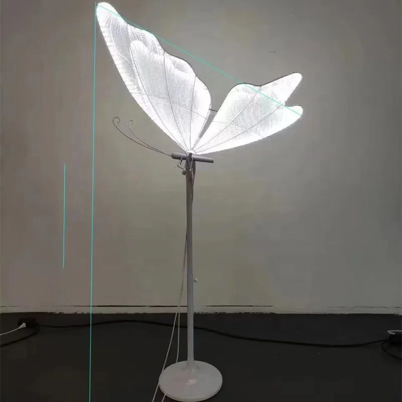 أفضل بيع بالجملة رومانسية LED تتحرك أجنحة الفراشة المضيئة دليل الطريق الخفيفة لتزيين حدث مرحلة الزفاف #6