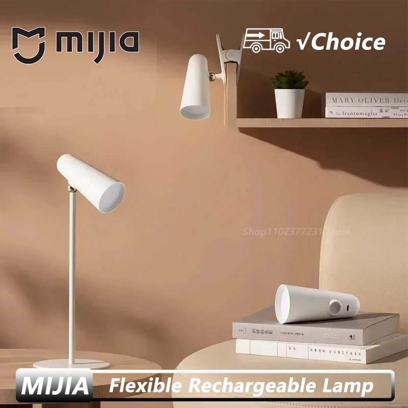 Mijia LED Desk Lamp Multifunctional Type-c Rechargeable Reading Lamp 3 In 1 Study Office Portable Bedside Night Light