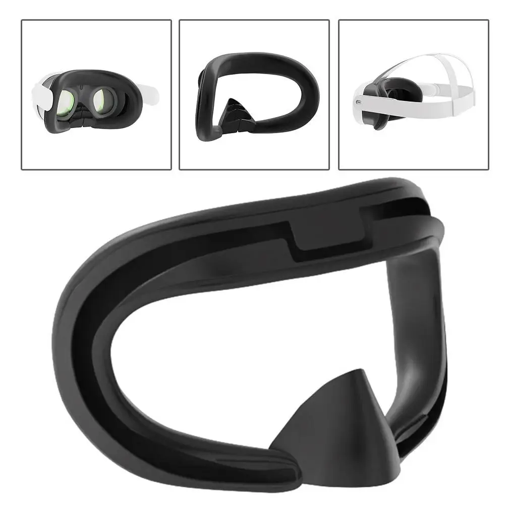 Maschera per gli occhi in Silicone per casco Meta Quest3 maschera in Silicone oscurante per accessori per Cover protettiva Meta Quest 3 VR