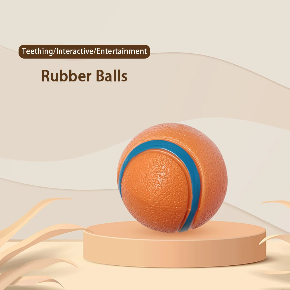 Dog Toy Ball Bouncy Ball Thickened Chew-resistant Molar Interactive Sound Ball Relieve Boredom Elasticity Pet Supplies