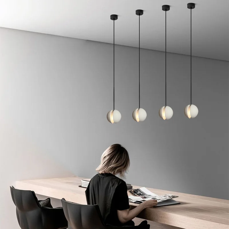 Nordic Industrial Style Star Moon Globe Pendant Light Creative Unique Decor Restaurant Bedroom Bar BnB Round Cement Pendant Ligh