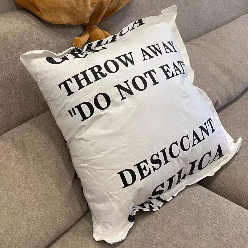 Funny Tyvek Desiccant Pillow Soft Comfortable Solid Square Sofa Cushion Throw Pillow Car Sofa Pillow With Filling Home Decor