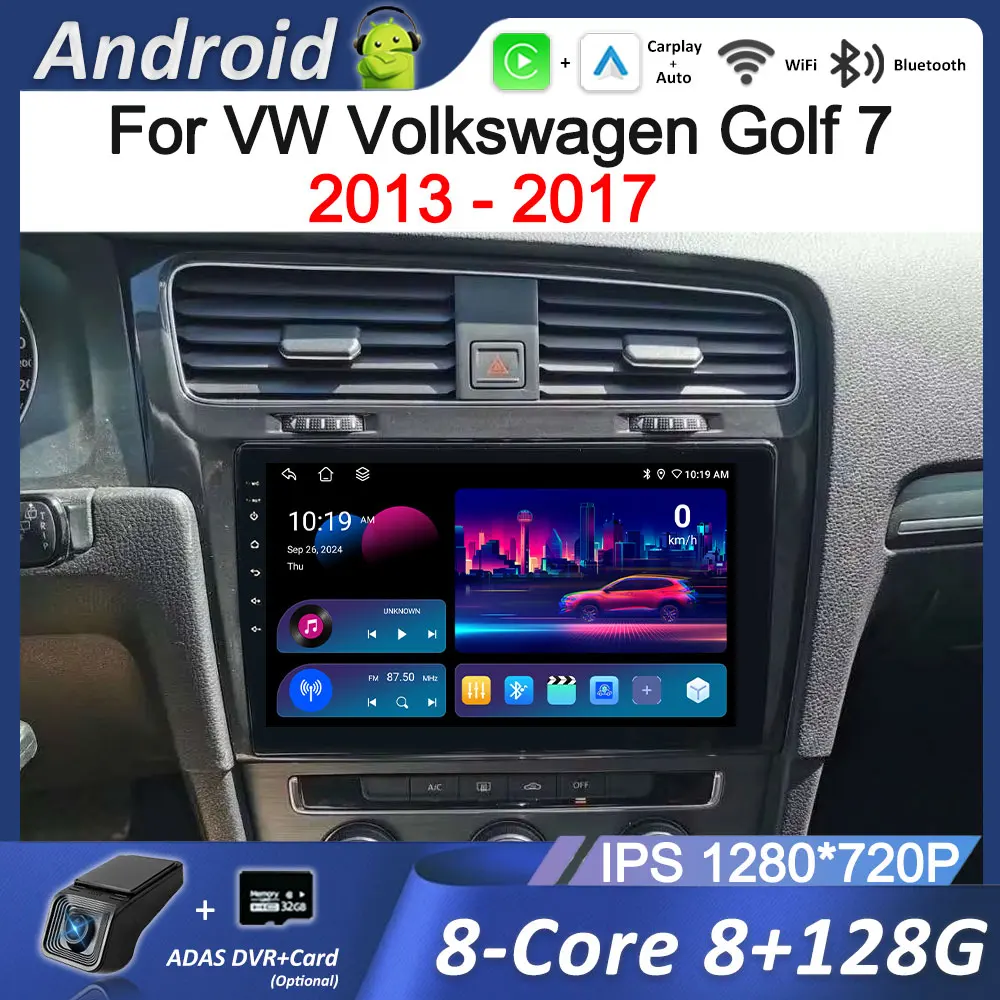 

Левый и правый руль 10 дюймов для VW Volkswagen Golf 7 2013-2017 Carplay WiFi Android Разделенный экран Видео Мультимедийный плеер GPS