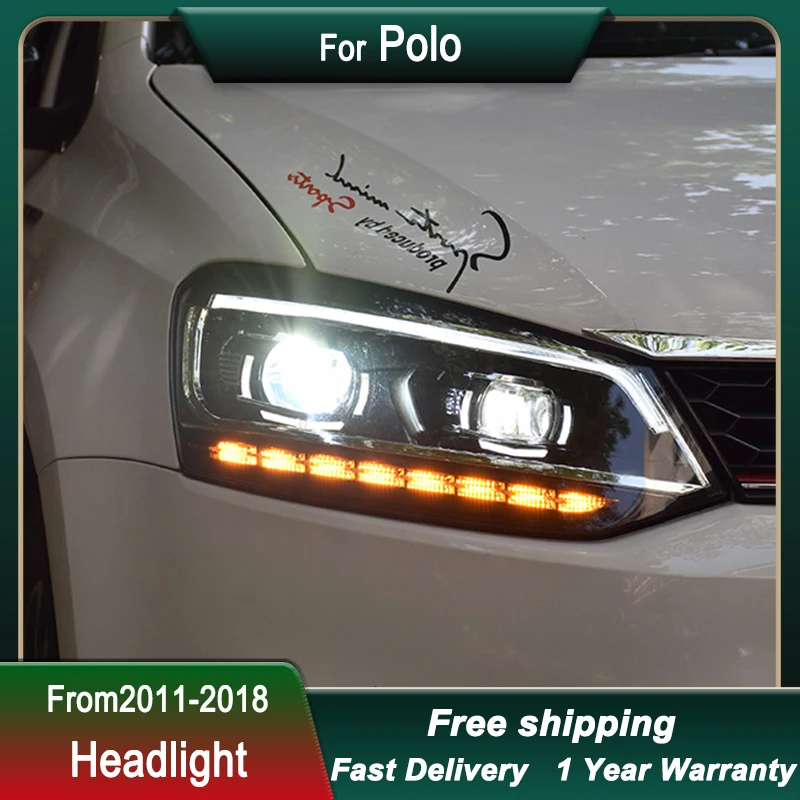 Car Led Headlights For Volkswagen VW Polo 2010-2018  Full LED new style Head Lamp  DRL Head Lamp Front light Assembly