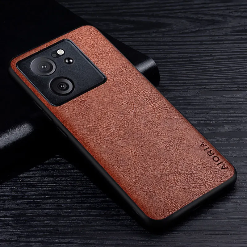 Leather Case For Xiaomi 13T Pro 5G Premium Business Style Retro Litchi Pattern Back Cover for xiaomi 13t pro phone case