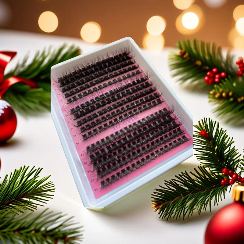 Miaojie 15 linhas diy 5d clusters de cílios fofos 60d/80d/100d clusters de cílios grossos cílios individuais finos 10-20mm cluster cílios e