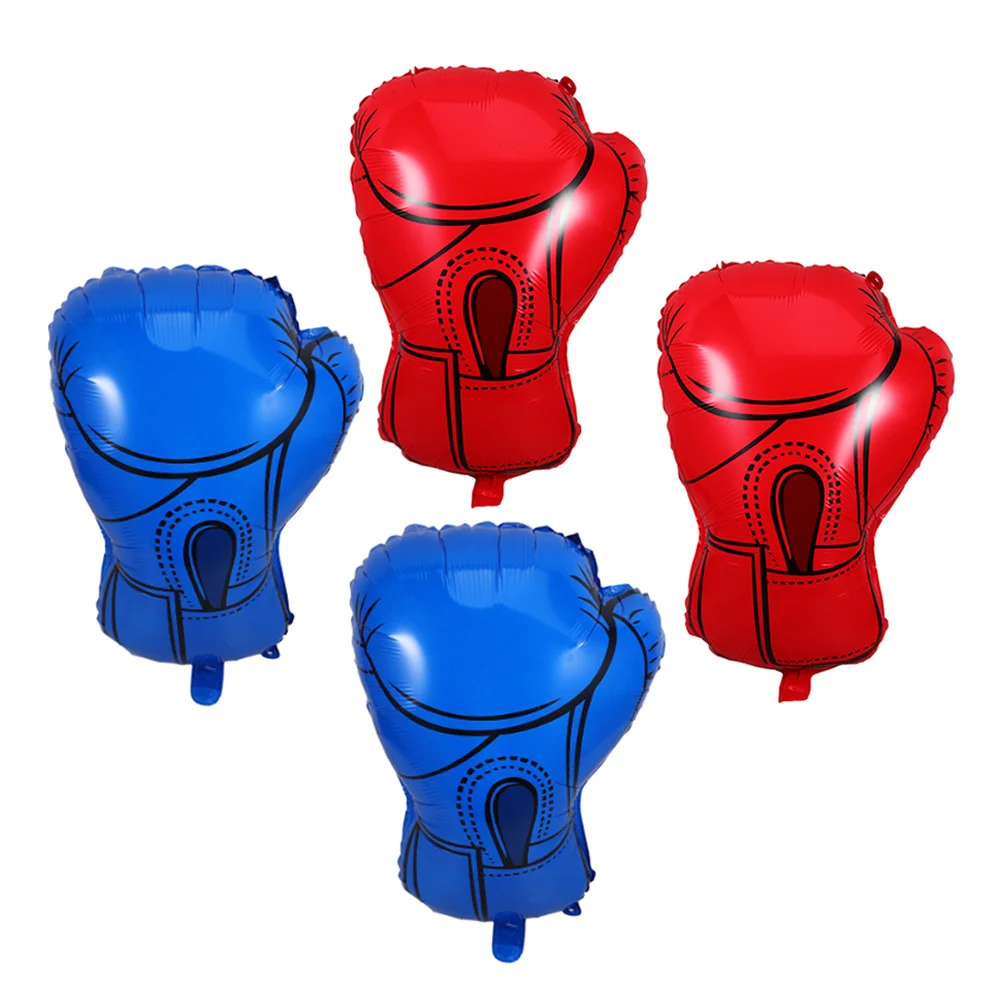 

4Pcs Boxing Glove Balloons Creative Design Party Supplies Birthday Wrestling Themed Decorations Sports Birthday Party