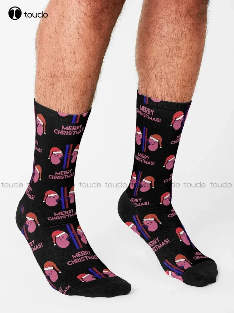 Merry Christmas  Cute Kidneys Socks Sock Boots High Quality Cute Elegant Lovely Kawaii Cartoon Sweet Cotton Sock Custom Gift Art