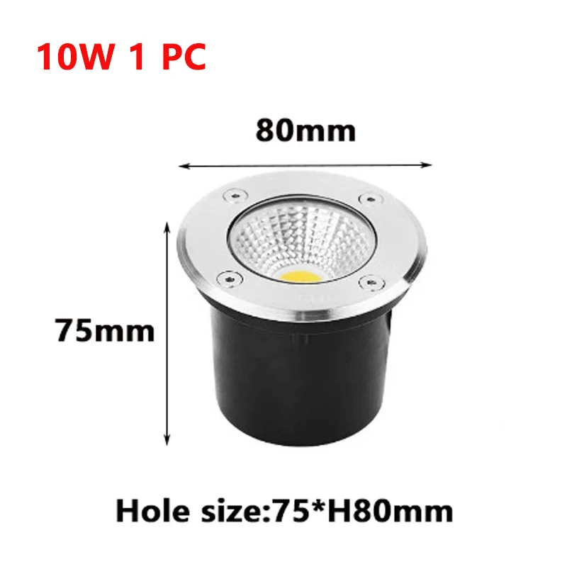 Imagem -05 - Luz Conduzida Exterior Impermeável do Ponto Luzes do Jardim Luz Recessed Enterrada da Plataforma Lâmpadas Subterrâneas Iluminação da Calçada Ip67 5w 10w 15w 220v 24v