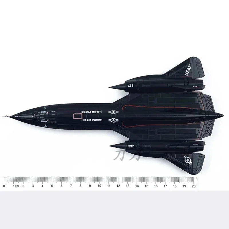 Diecast 1:144 Scale American SR-71 Blackbird Supersonic Alloy Finished Aircraft Simulation Model Static Decoration Souvenir Gift