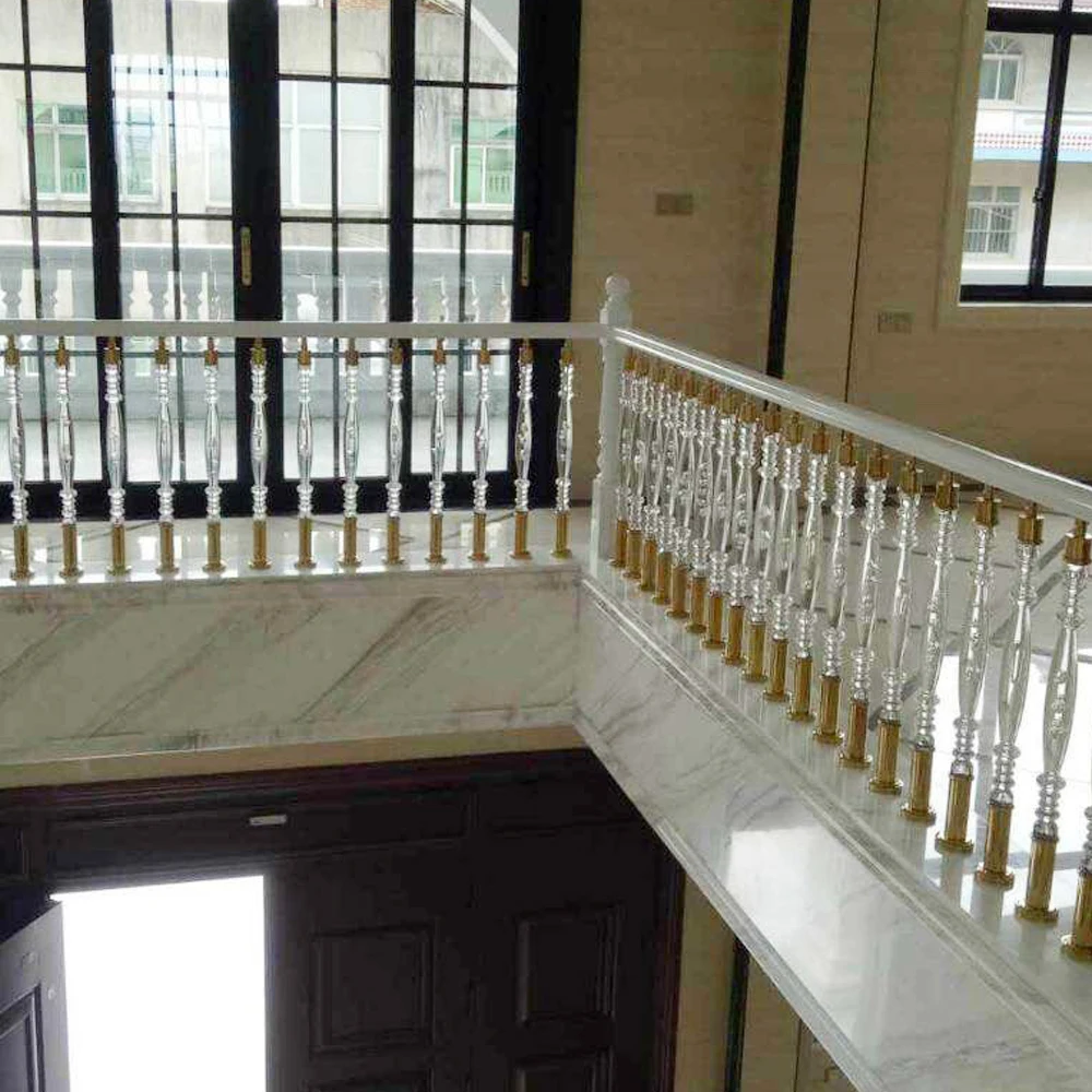 Customization Fashionable Modern Design Crystal Stair Railing for Home Handrail Hollow Balls