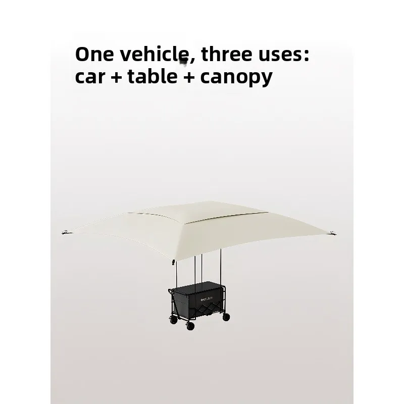 Canopy Camper Camping Trolley Camping Cart Outdoor Folding Trolley