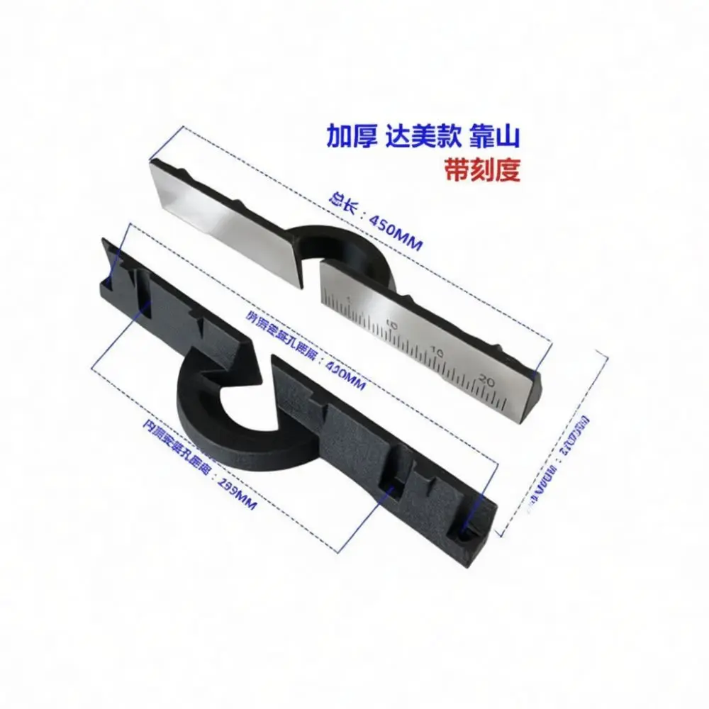 Thickened Aluminum Miter Saw Fence 45cm Replacement Part For Tiexin 255 1021 Guide Rail Positioning Woodworking Tool Accessory