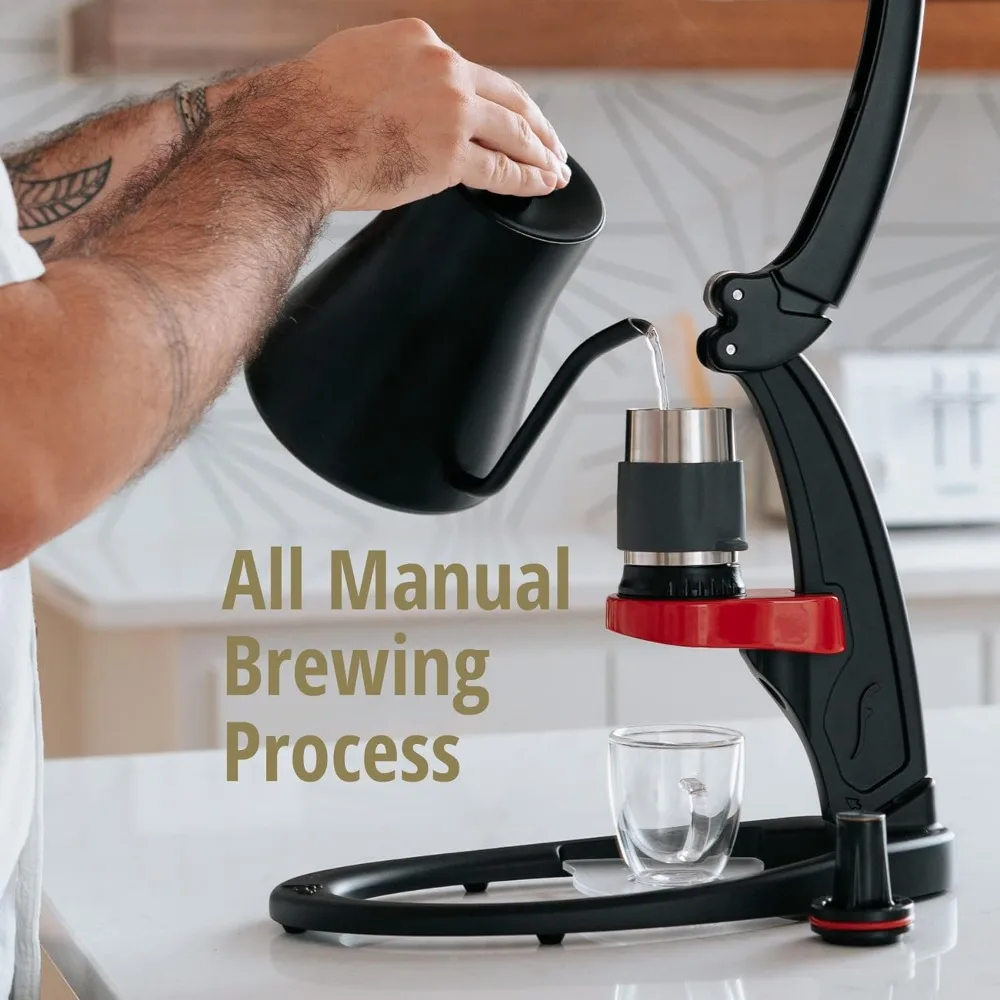 Espresso Maker - Classic with Pressure Kit: All Manual Lever Espresso Machine for The Home with Stainless Steel Tamper