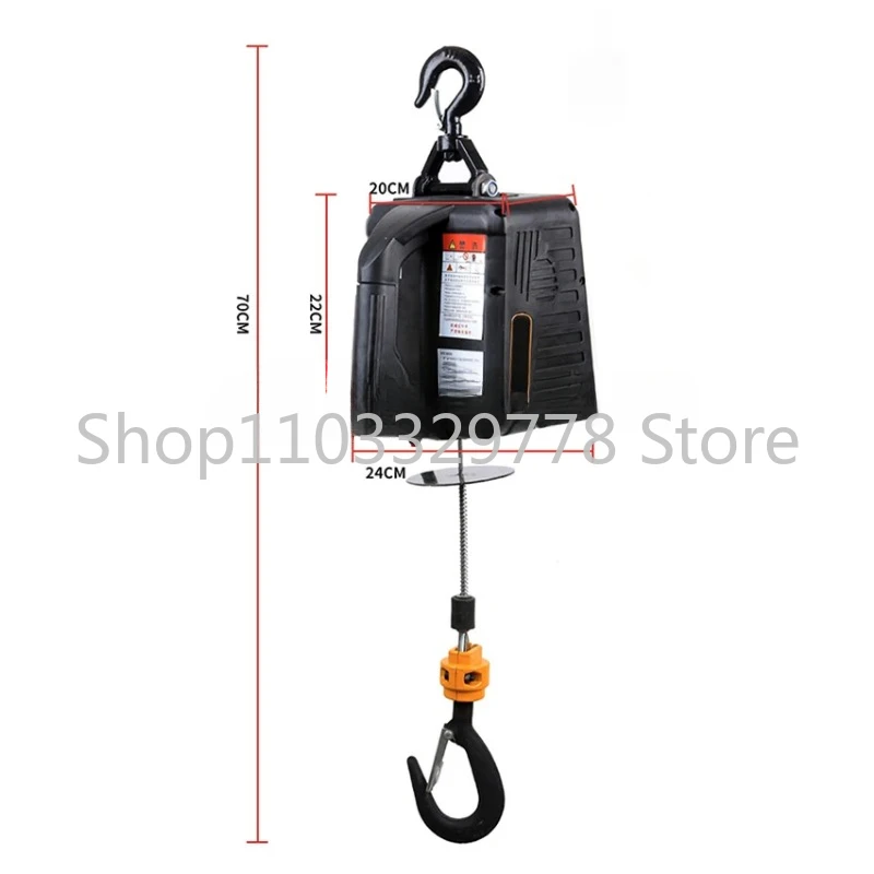 500KG Electric Hoist Portable Electric Hand Winch Traction Block Electric Steel Wire Rope Lifting Hoist Towing Rope 220V/110V