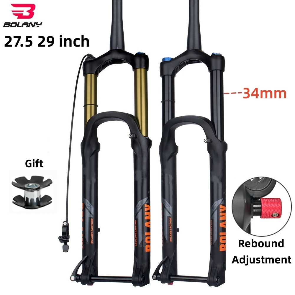 

BOLANY 27.5/29 Inch MTB Suspension Fork BOOST Thru Axle 15*110mm XC DH AM Down Hill Mountain Bike Air Fork Rebound Adjustment