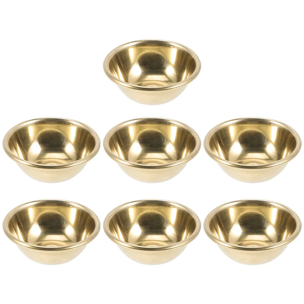 

7pcs Meditation Yoga Burning Incense Bowl Offering Cup Religious Container Holy Temple Decorative Accessories