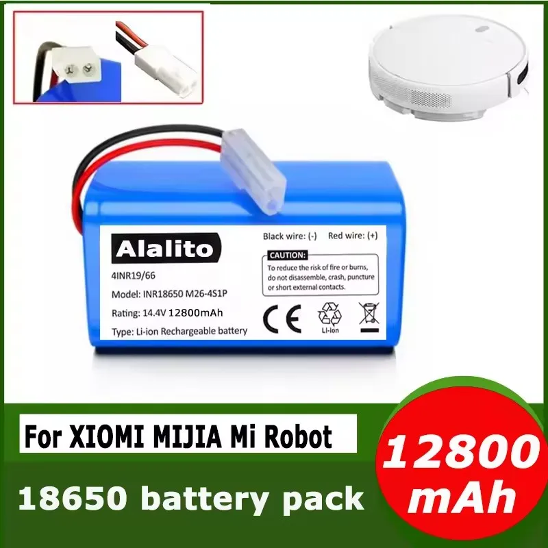 14.8V18650 الأصلي استبدال البطارية H18650CH-4S1P ل XiaoMi MiJia Mi روبوت مكنسة كهربائية الأساسية G1 MJSTG1 SKV4136GL 2600mAh