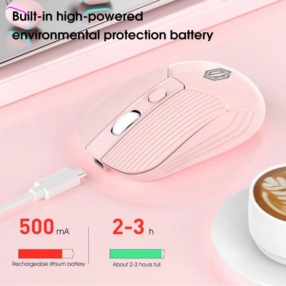 

F4 Wireless Mouse Rechargeable High Precision Universal Dual Modes 2.4GHz/Bluetooth-compatible 5.0 Computer Mouse for Desktop