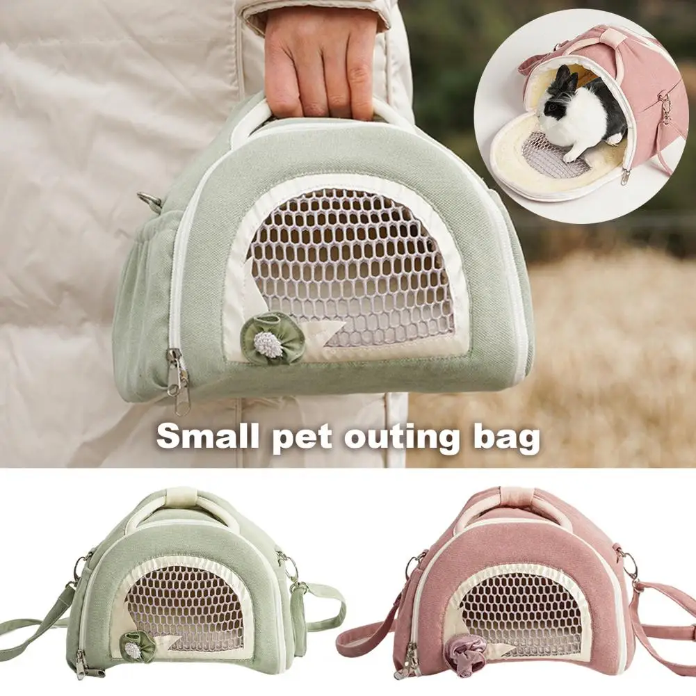 Small Pet Carrier Breathable Pet Carrier Bag for Small Hamster Guinea Pig Rabbit Comfortable Travel Tote for Sugar for Transport