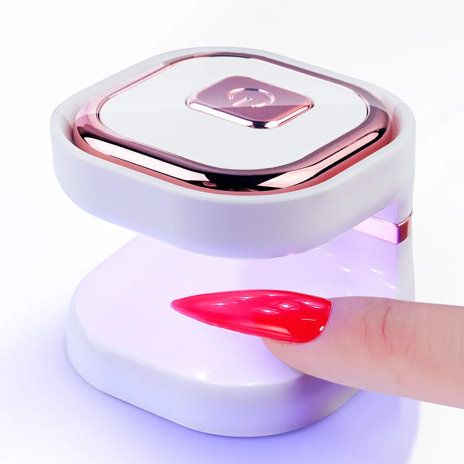 6W Mini Nail Dryer,Rose Gold Portable USB Nail Lamp UV&LED Double Light Source Quick Dry,Curing Light Tools For Gel Nail Polish