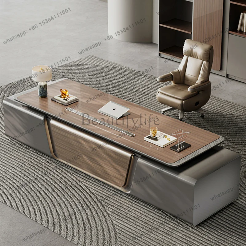 PG Computer Executive Office Desk Space Saving Storage Design Office Desk Reception Long Escritorio Oficina Commercial Furniture