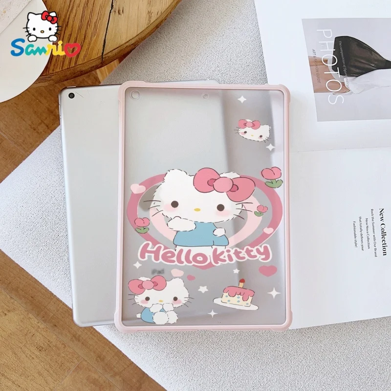 

Розовый чехол для iPad Sanrio Hello Kittypattern, прозрачный, подходит для iPad Pro 2022/2024, iPad Air 3/5, iPad Mini 6, iPad 6/10