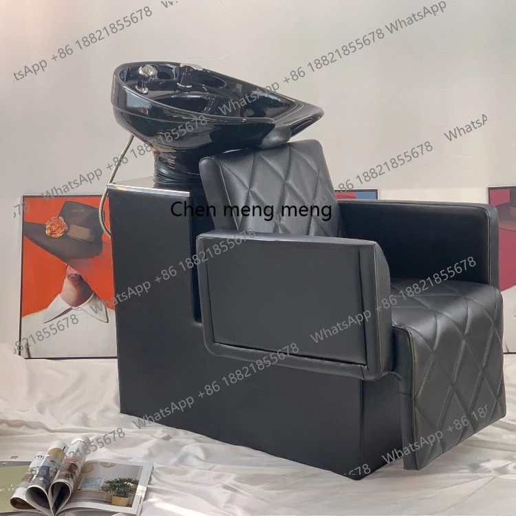 

Modern Commercial Shampoo Bed Barber Shop Stainless Steel Chair Sitting Salon Barber Chair