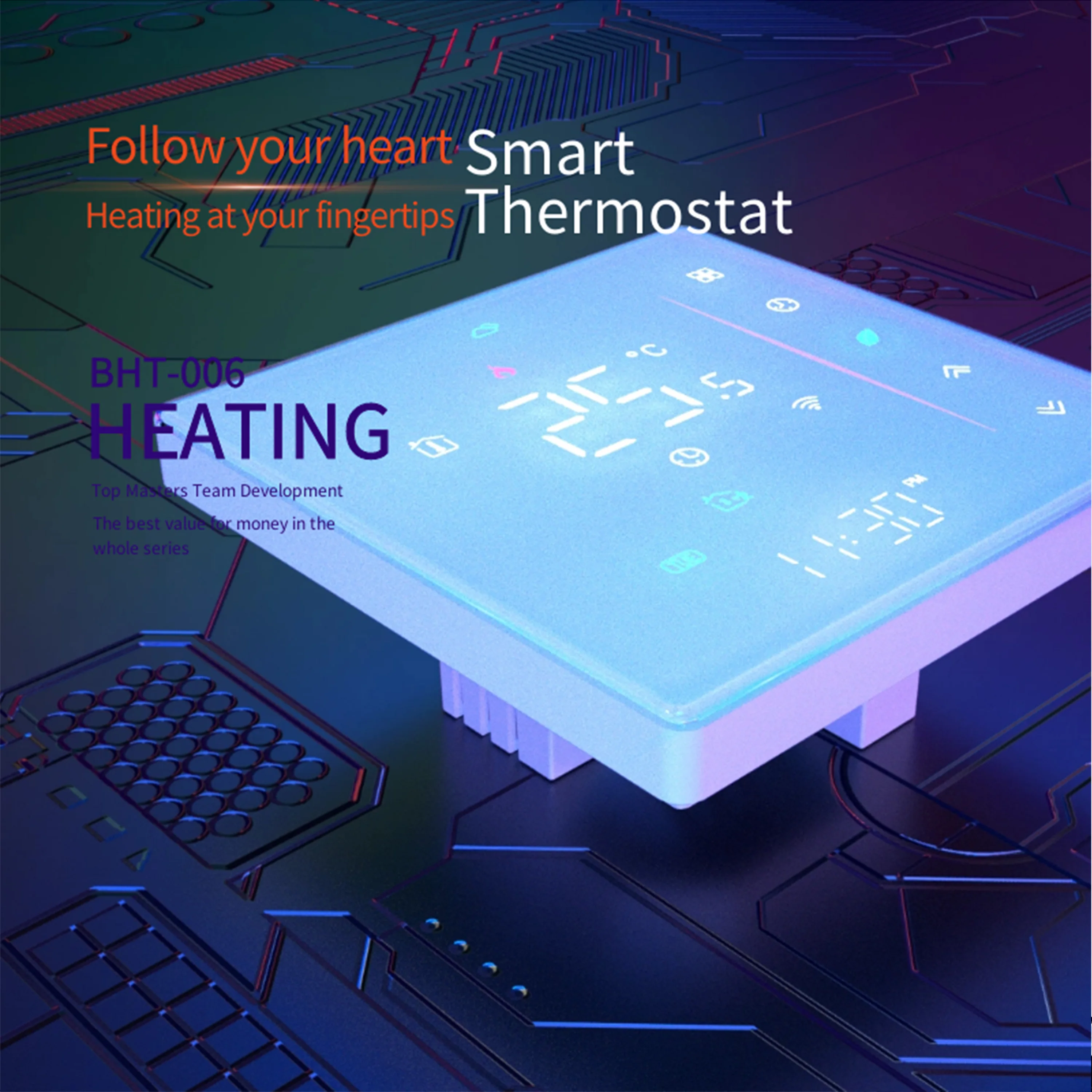 Imagem -04 - Água e Painel Elétrico do Termostato do Aquecimento Elemento de Aquecimento para o Assoalho Caldeira Interruptor do Elemento de Aquecimento Wi-fi Controle do Zigbee 24v 220v