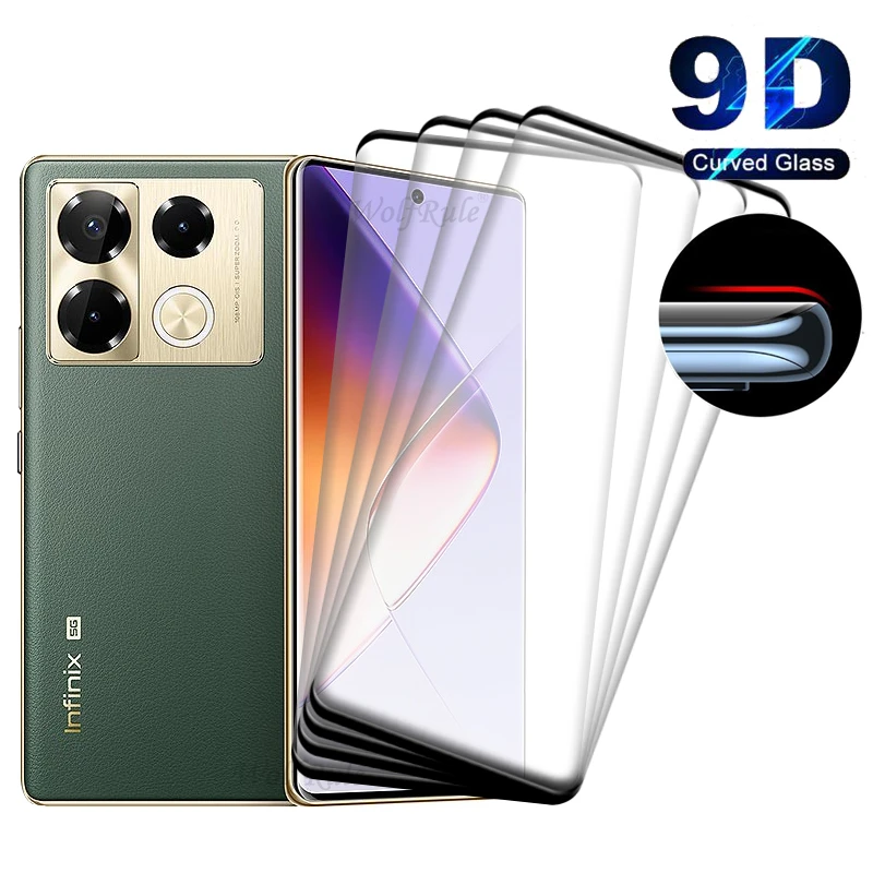 2/4 PCS For Infinix Note 40 Pro Plus Glass Infinix Note 40 Pro Plus Glass Full Curved Screen Protector Infinix Note 40 Pro Plus