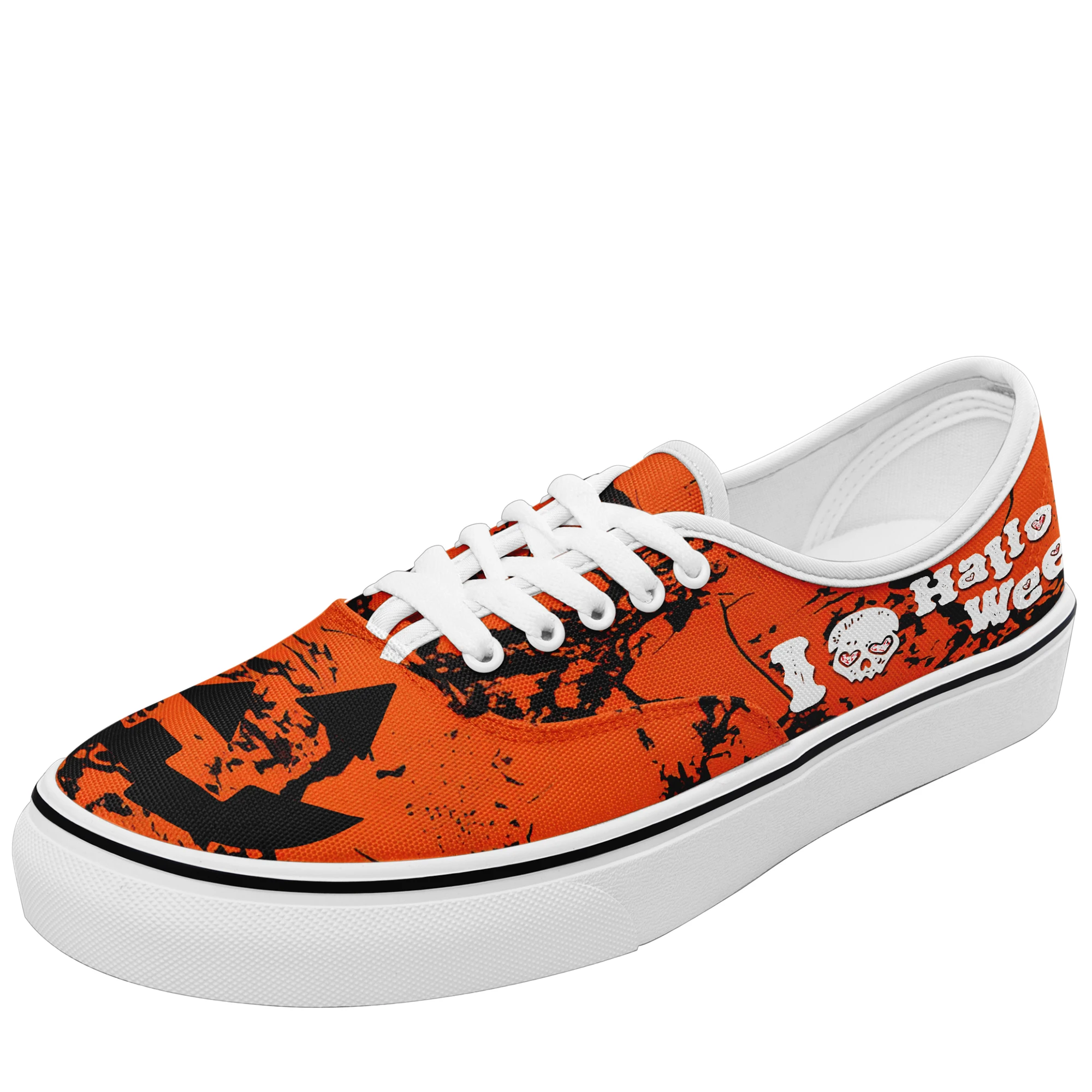 Dropshipping Print On Demand Custom Women Kids Youth Canvas Casual Shoes Halloween Design Custom Printing