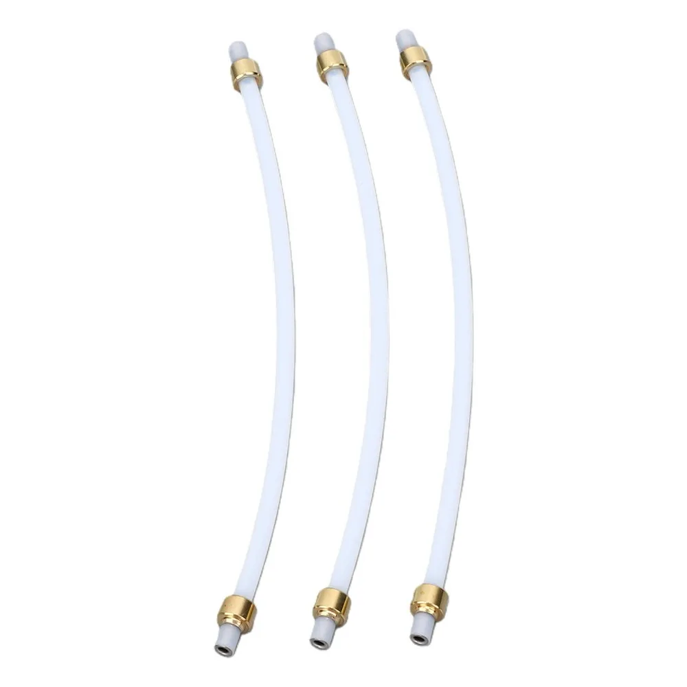 3 Pack 4mm OD Coffee Machine Milk Tube PTFE Material Food Grade Frother Hose High Temp Flexible Stainless Steel Fitting