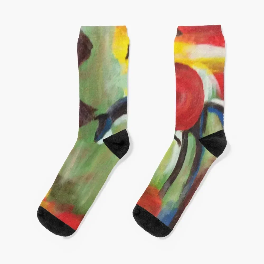 

Don Quijote and the Windmill Socks compression anti slip football Stockings Woman Socks Men's