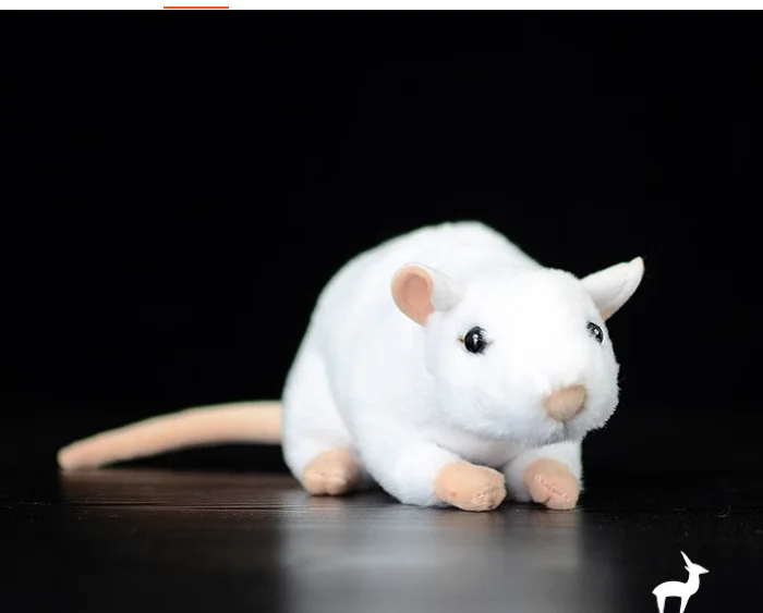 Gray, white mouse plush toy mouse doll simulation animal For Children Birthday Gift