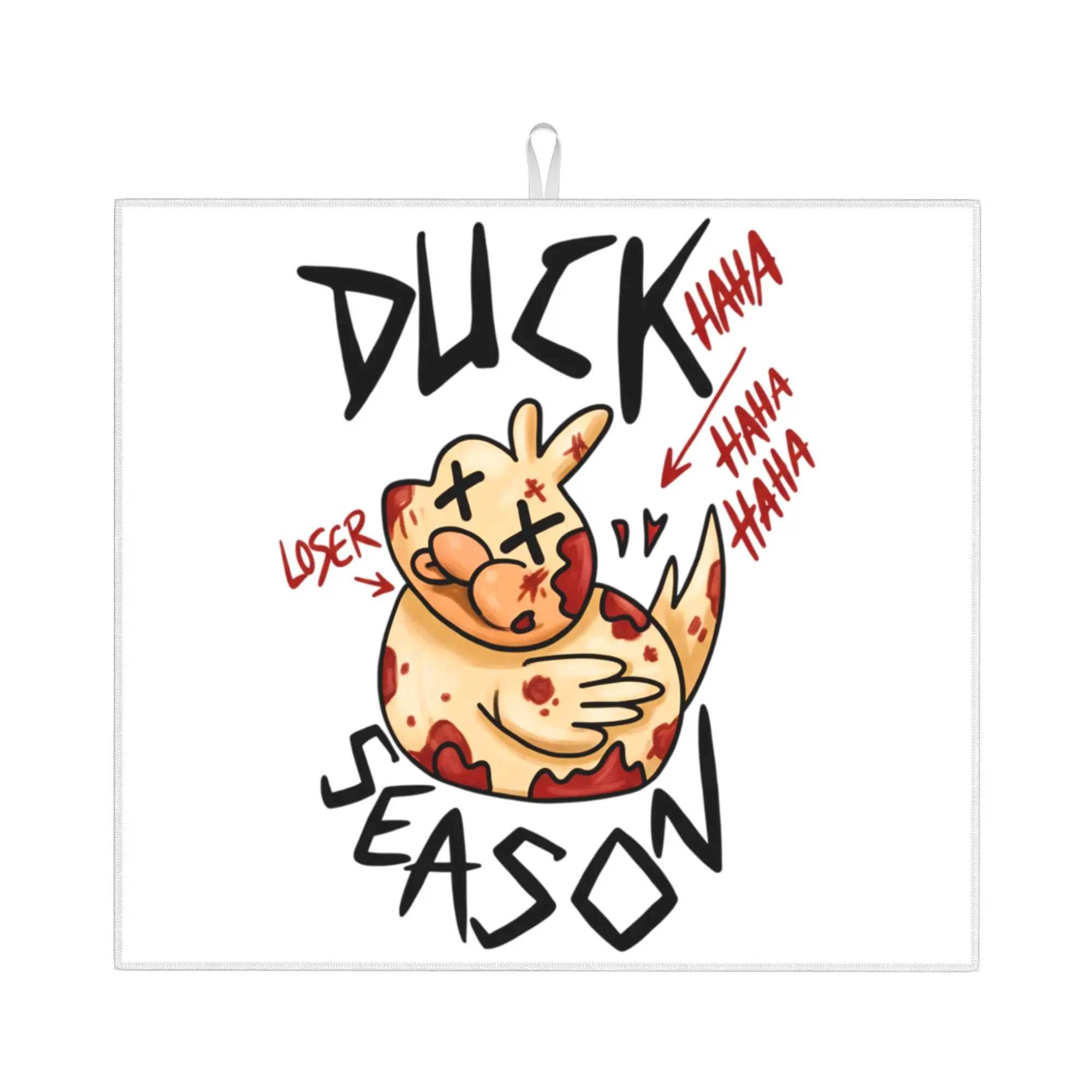 Hazbins Animation Hotel Alastor Duck Season Non‑Slip Waterproof Absorbent Barware Tableware Bathroom Drying Mat For Kitchen