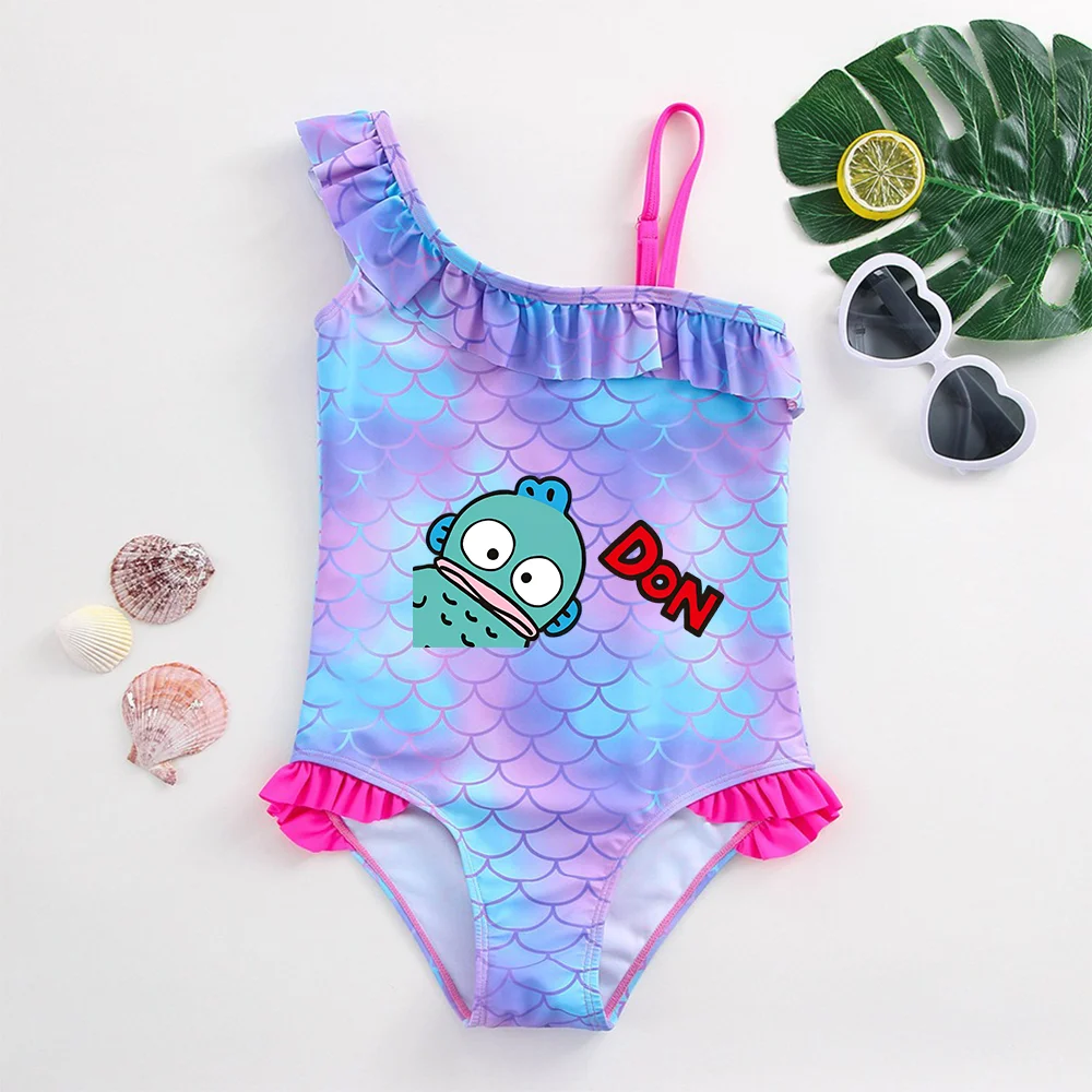 Hangmongolia don-Tankini pour filles, maillots de bain pour enfants, vêtements de plage d'été, robes de bikini pour enfants, maillots de bain sirène à la mode