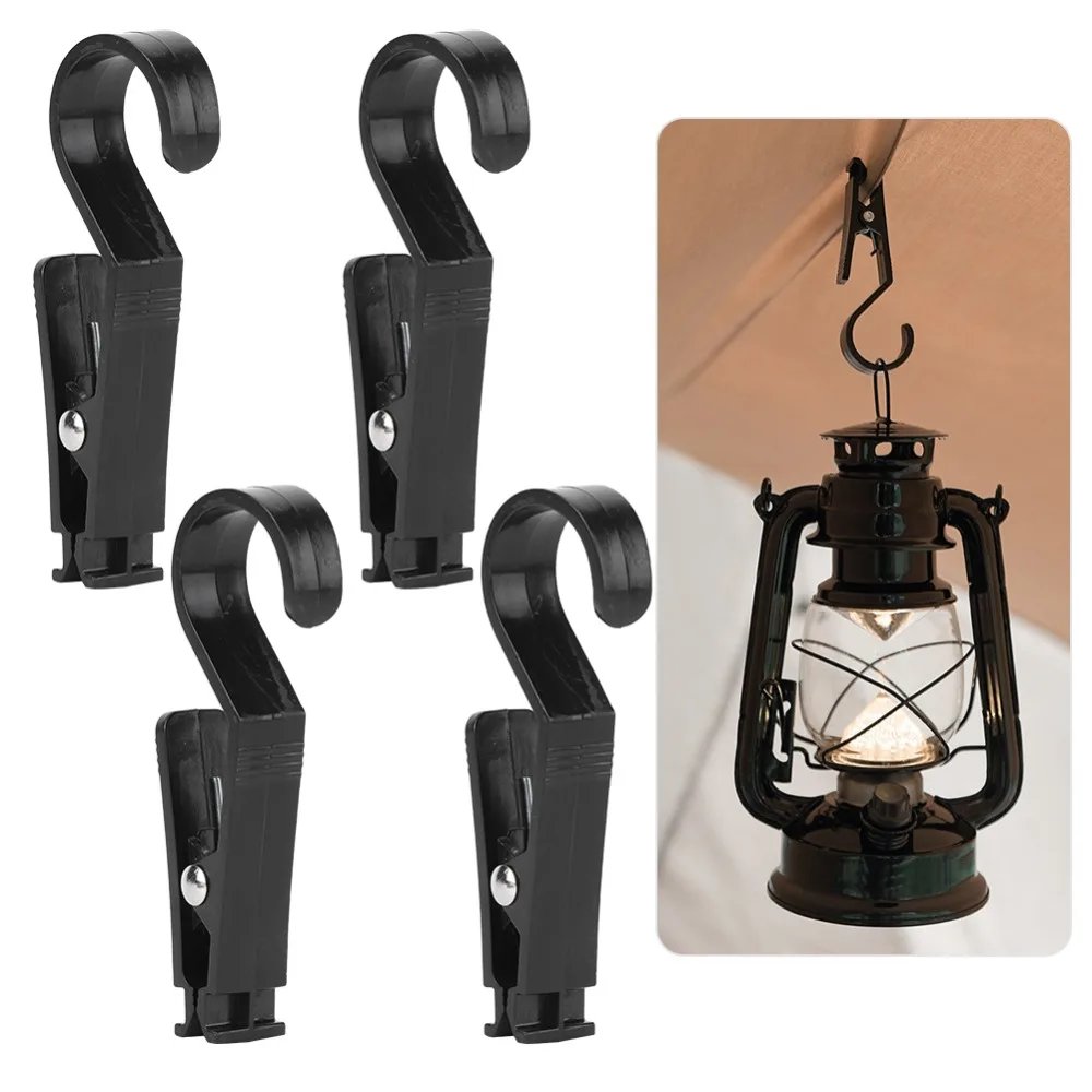 10 Pcs Plastic Multipurpose Hanging Clips Lightweight Black Marine Boat Rail Clips Storm Proof Lockable Camping Hooks - view 4