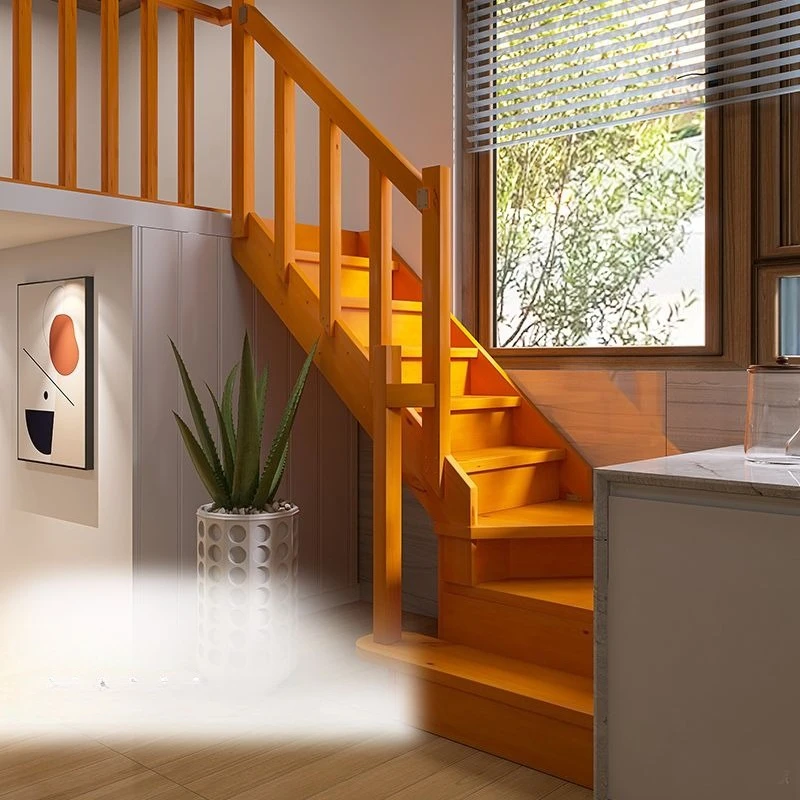 Household duplex solid wood integral staircase loft apartment corner escalator climbing rotation