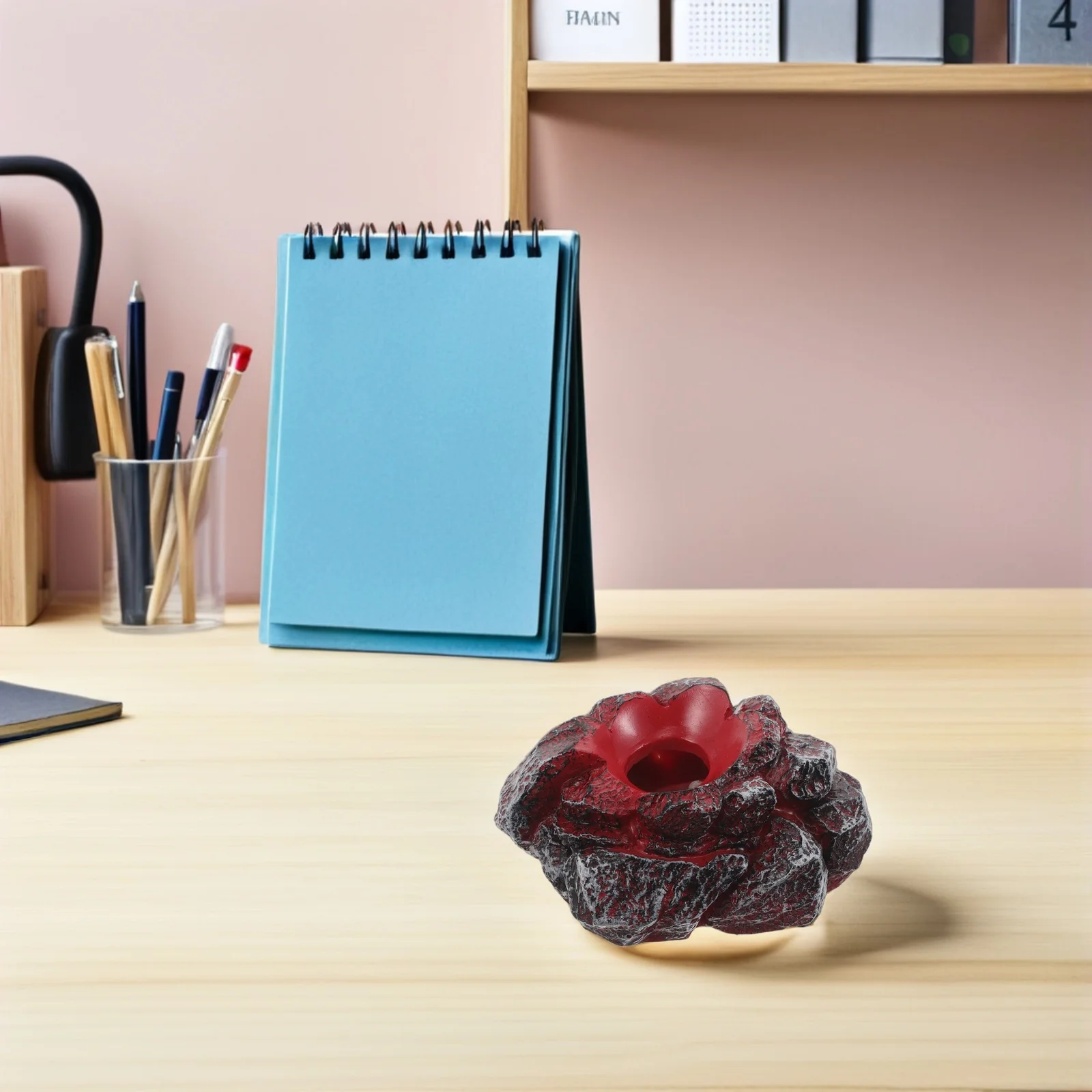 

Resin Lava Stone LED Light Base Vibrant Illuminated Display Pedestal Glowing Display Stand for Collectibles and Decorative