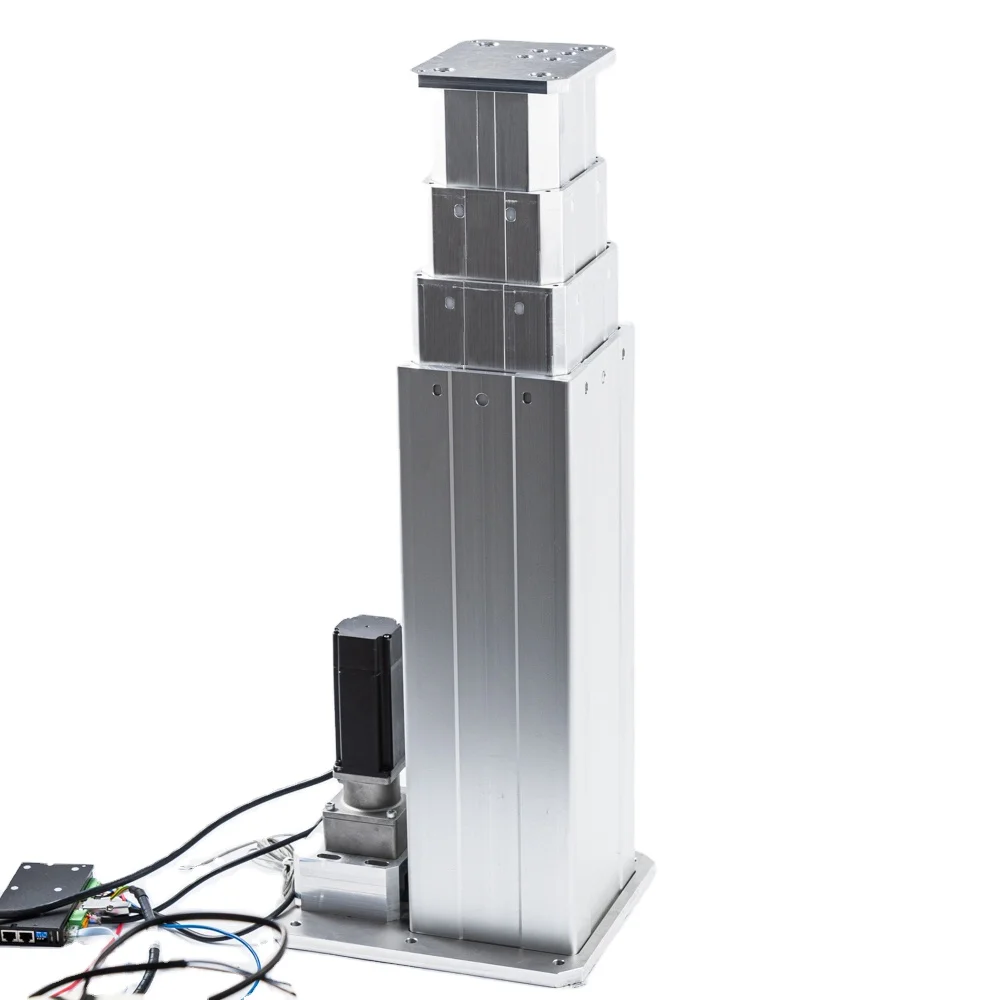 

PrimoPal High Torque 10000N Permanent Magnet Electric 3 Stage Desk Linear Actuator Lifting Columns Telescopic Office
