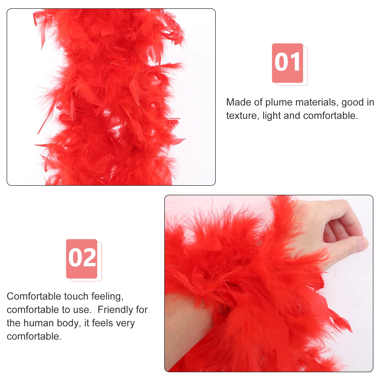 

WOFASHPURET Scarf Party Boa Fancy Dress Accessory 1920s Halloween Costume Red Wedding Dancing Roaring 20s Women