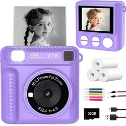 Children Digital Camera 1080P HD Toys Thermal Print Camera for Boys Girls Study Mini Camera Toys Best Birthday Christmas Gifts
