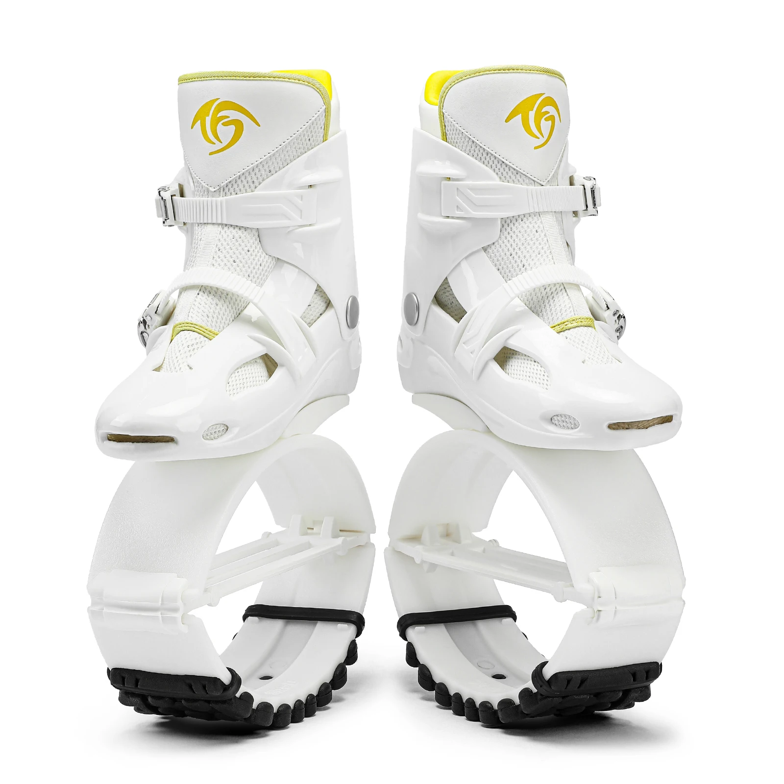 TFAN JUMP Kangoo Jumps Rebound Boots Unisex Adult Spring Jumping Bounce Shoes White Yellow Multi Sizes Shock Absorb Gym Weight