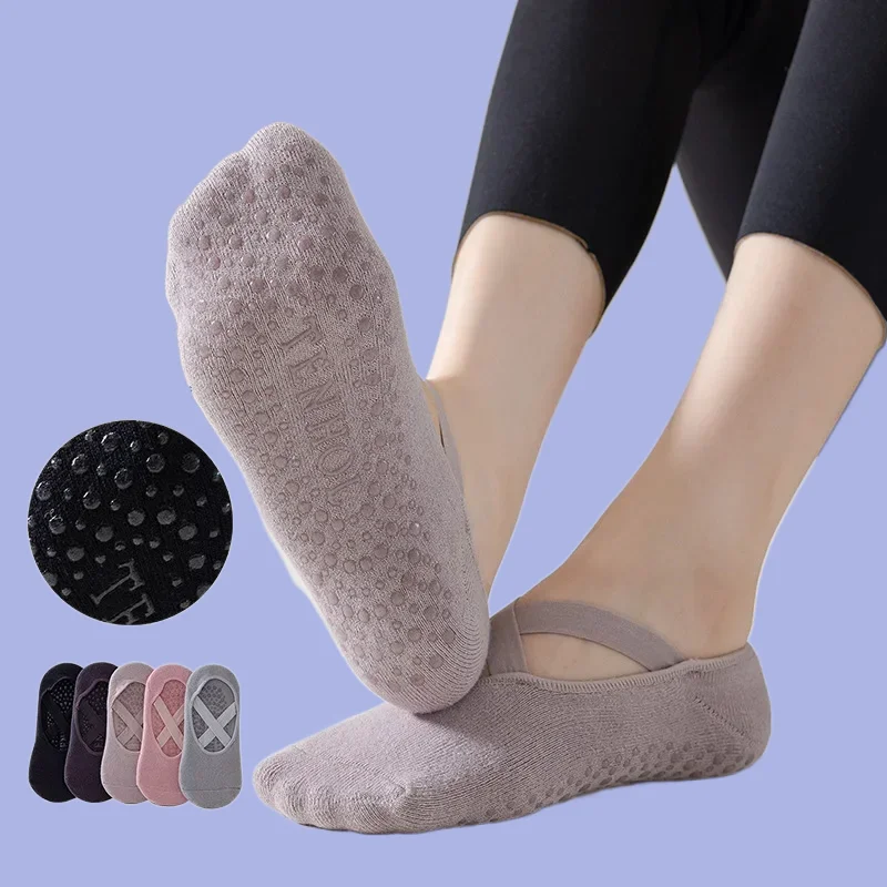 3/5 Pairs High Quality Women's Yoga Short Socks Fashion Professional Breathable Dance Sports Socks Silicone Anti-Slip Boat Socks