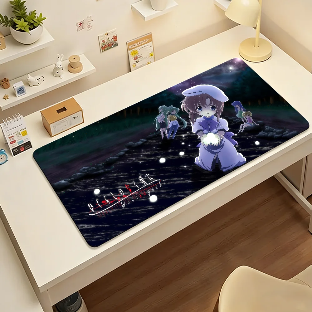 Game H-Higurashi When They Cry Mouse Pad Non-slip Rubber Computer Mat Gamer Balance Decoracion Deskmat Laptop Office Large