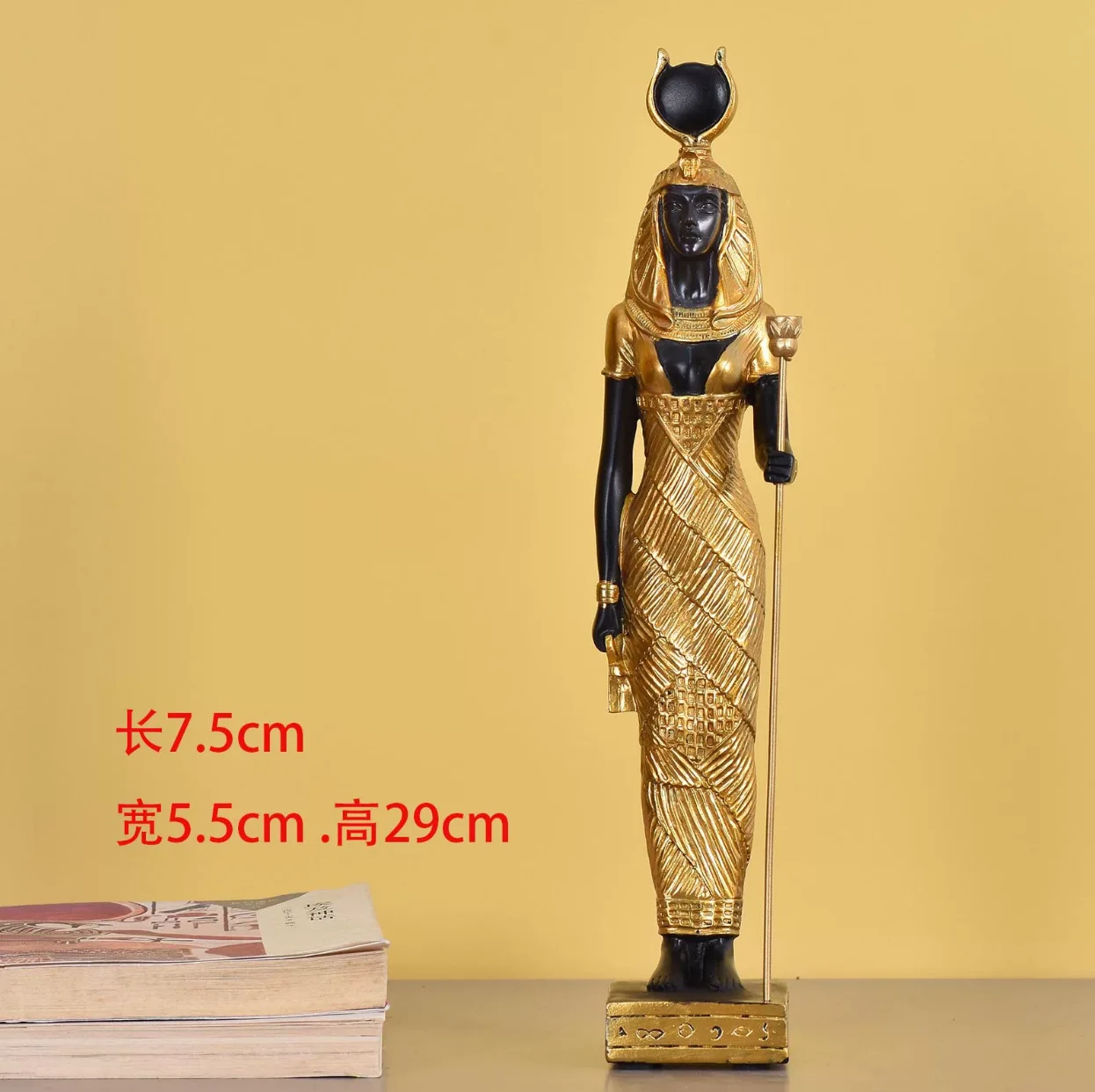 Egyptian Pharaohs＆ Isis God of Life Statue Model Egyptian Pyramid Tourist Souvenir Home Room Office Desk Decoration Accessories