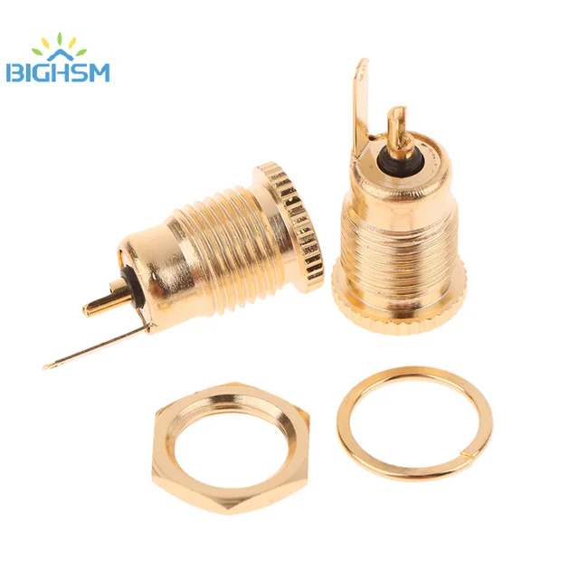 Pozłacane 30V 10A wysokoprądowe złącza DC 5.5x2.1mm 5.5*2.5 zasilanie żeńskie gniazdo typu jack nakrętka do montażu panelowego złącze adaptera DC