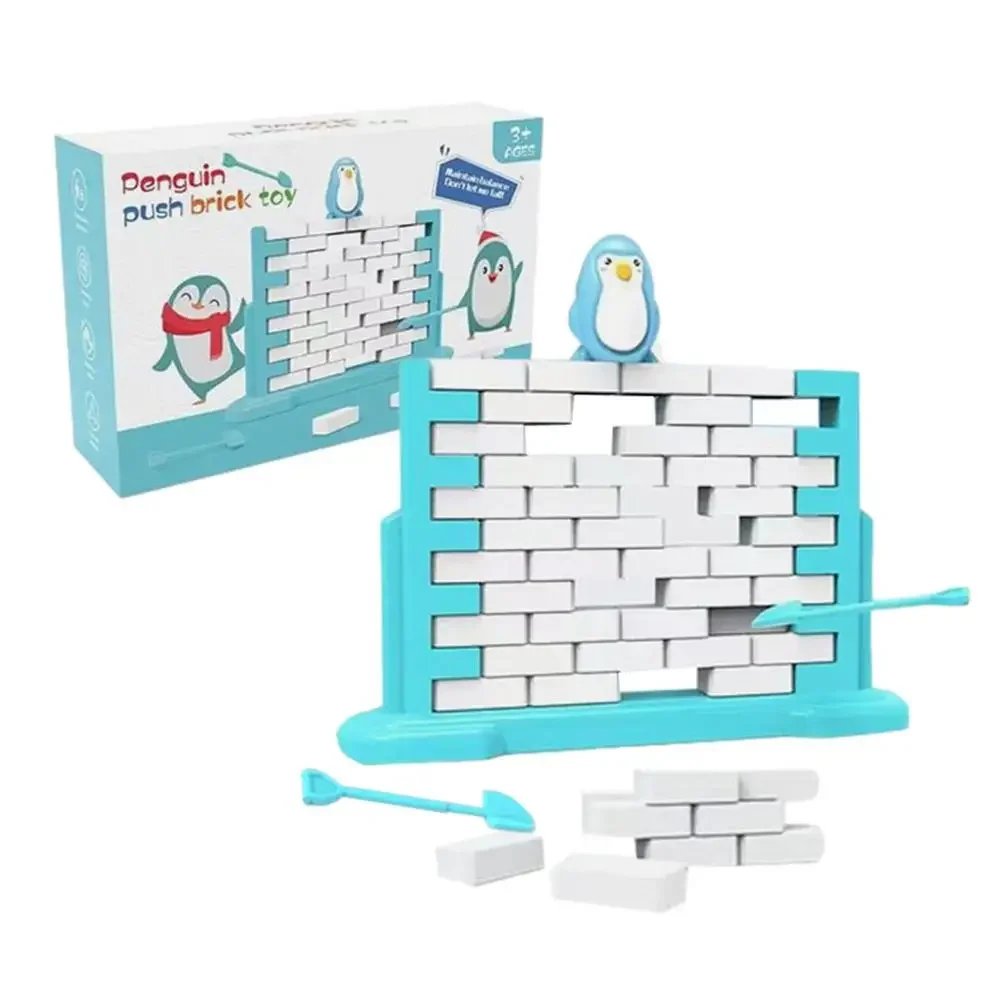 ของเล่นเพื่อการศึกษาเกมเพนกวินเด็ก Interactive ของเล่นสองคนอาคารและผลักดัน Wall BOARD เกมสําหรับชายหญิง